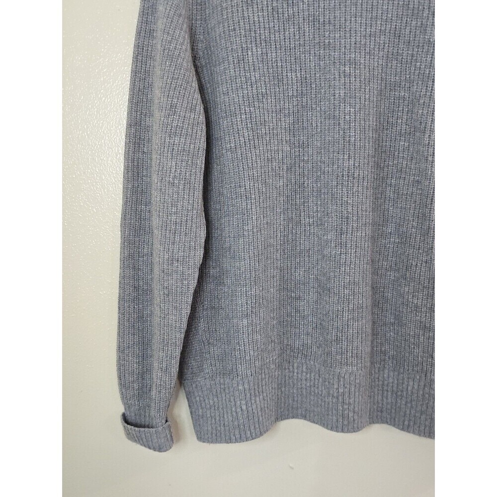 Rhone Sweater Mens Medium Gray Wool Cashmere Ribbed Crewneck Luxury - Picture 6 of 10